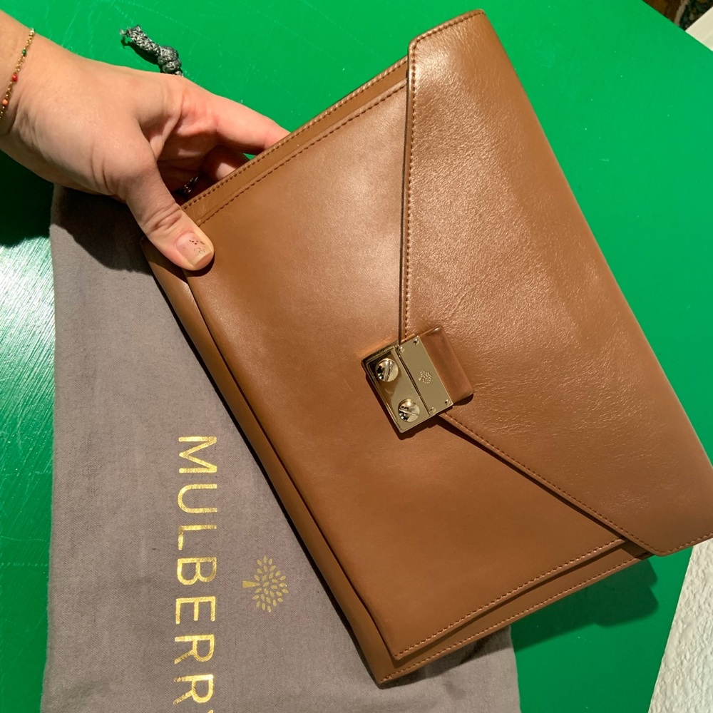 Mulberry clutch or shoulder bag brown NAPA leather rare